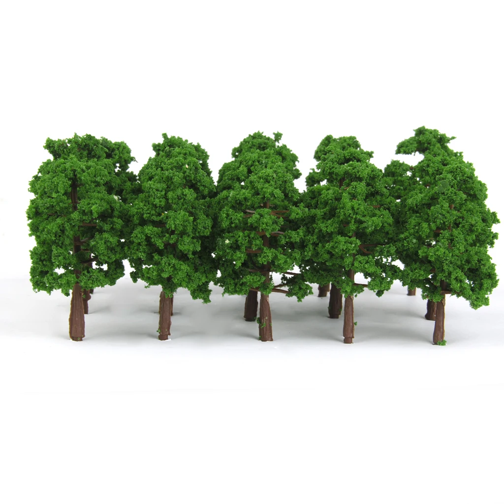 

60x Plastic Model 1/150 Trees DIY Layout HO Garden Fake Plants Handmade