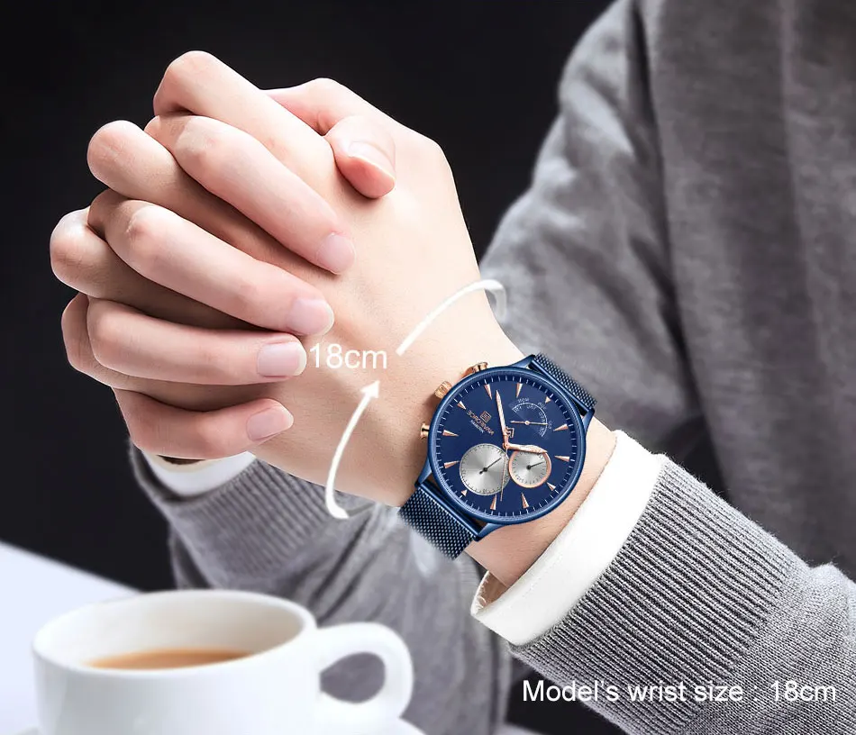 

NAVIFORCE Military Watch Men Sport Watches Mens 2020 Luxury Stylish Calendar Wristwatch Stainless Steel Strap Relogio Masculino