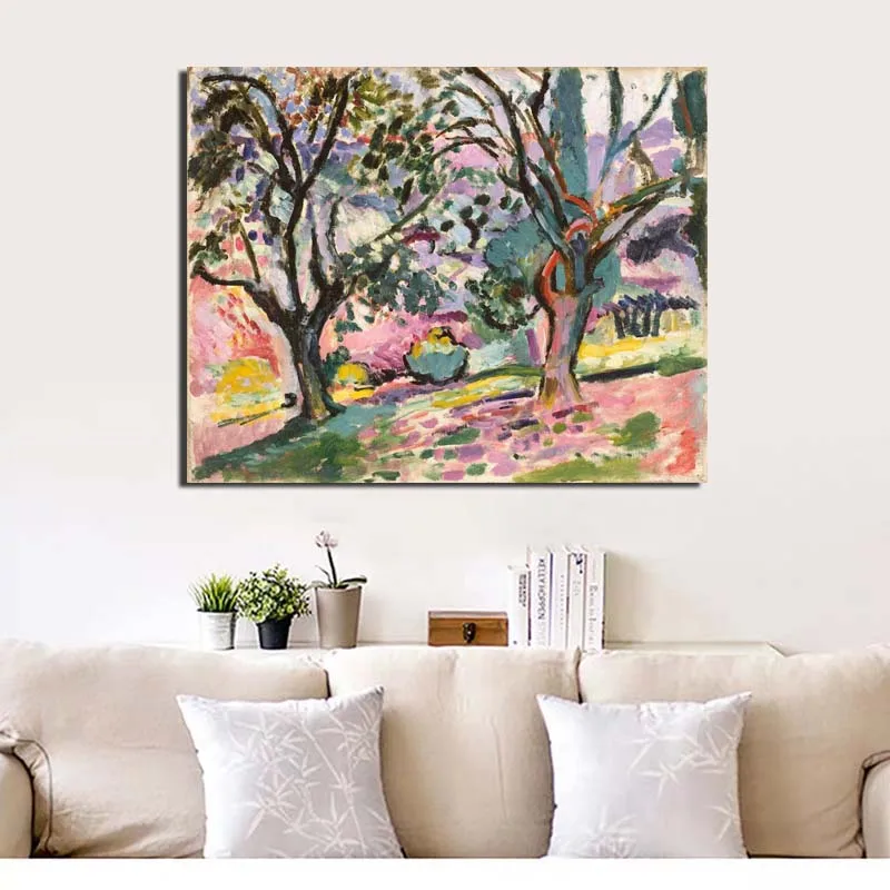 

Matisse Landscape Painting Olive Trees Classic Artwork Wallpaper Spray Painting Cuadros Canvas Wall Art Poster Nordic Print Pain