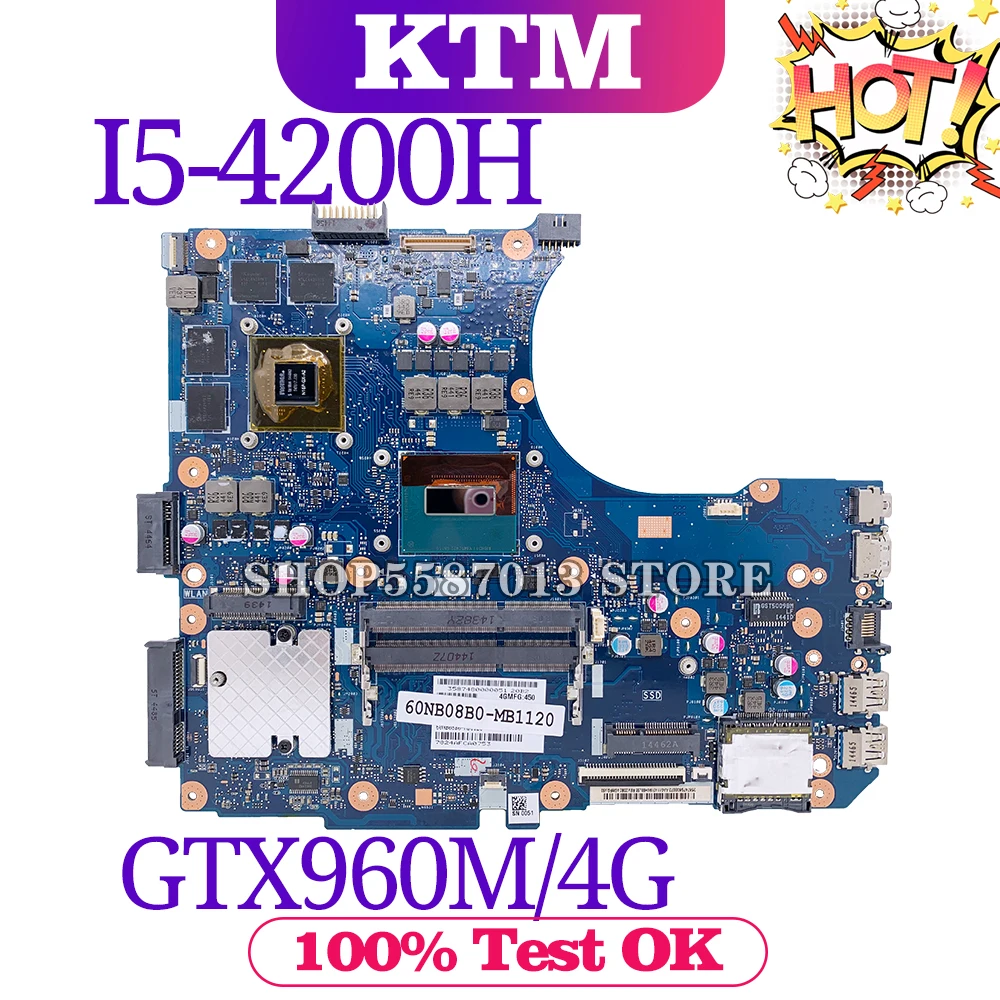 G58JW для ASUS N551JW G551J G551JW N551JM N551JK N551J Материнская плата ноутбука 100% ТЕСТ ОК I5-4200H