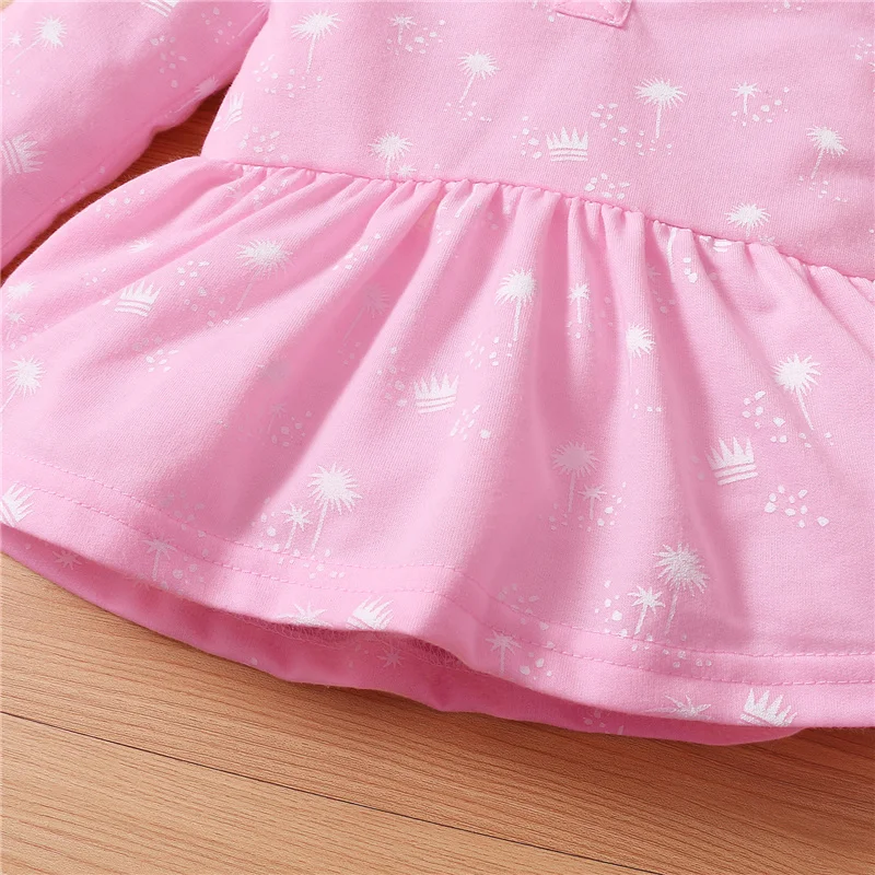 

2Pcs 1-5Years Children Girls Dandelion Print Cotton Clothes Set,Girls Long Sleeve Large Hem Hooded Tops + Elastic Waist Trousers