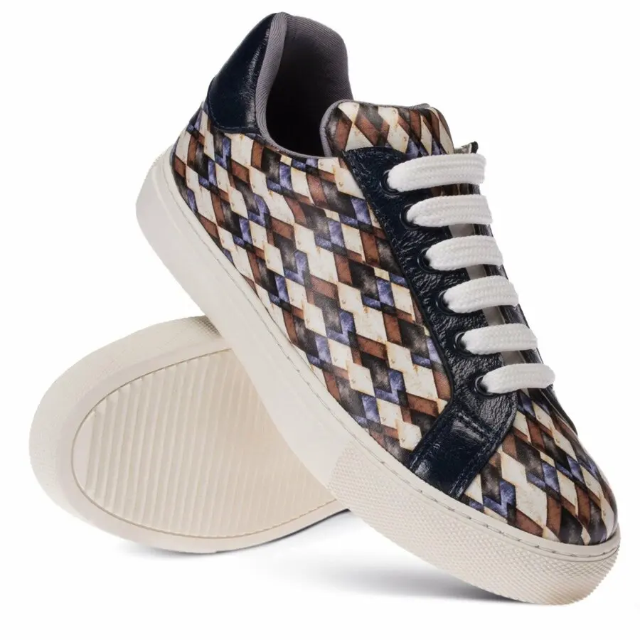 

Sneakers Women Deery, Genuine Leather Navy Blue Women Sneaker