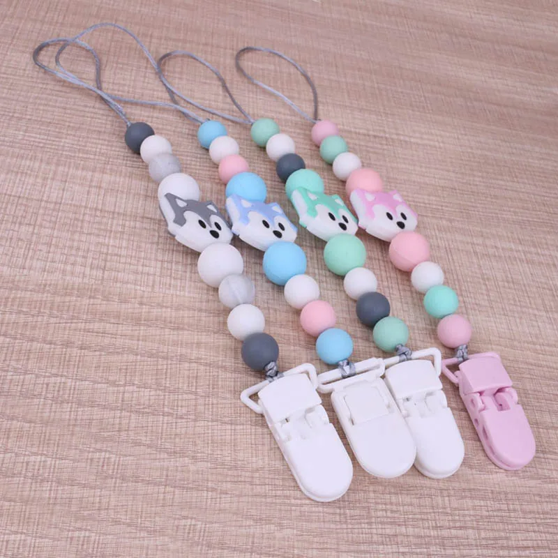 Силиконовая цепочка для прорезывания зубов в виде милой лисы|Шнурки и чехлы