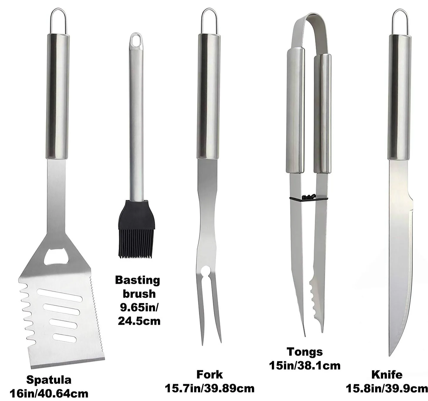 Stainless Steel BBQ Tools Set Barbecue Grilling Utensil Accessories Camping Outdoor Cooking Kit with Aluminum Box |