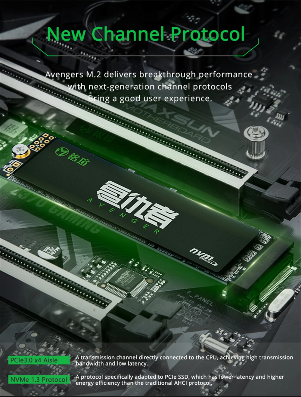 MAXSUN ssd M2 Avenger m.2 SSD M.2-2280 3D NAND Flash SMI 2263XT Внутренние твердотельные накопители для настольных ПК