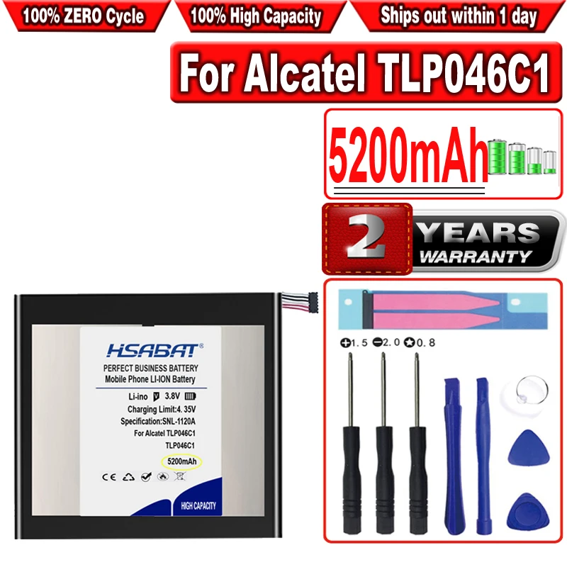 

HSABAT 5200mAh TLP046C1 Battery for Alcatel