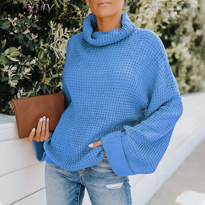 

TurtleNeck Sweater Women Casual Loose Warm Knitted Pullover 2021 Autumn Winter Long Sleeve Plus Size Sweater Female Jumpers