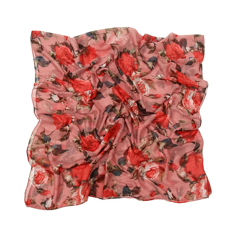 Шарф из вискозы с цветочным принтом Для женщин длинные шарфы больших Размеры