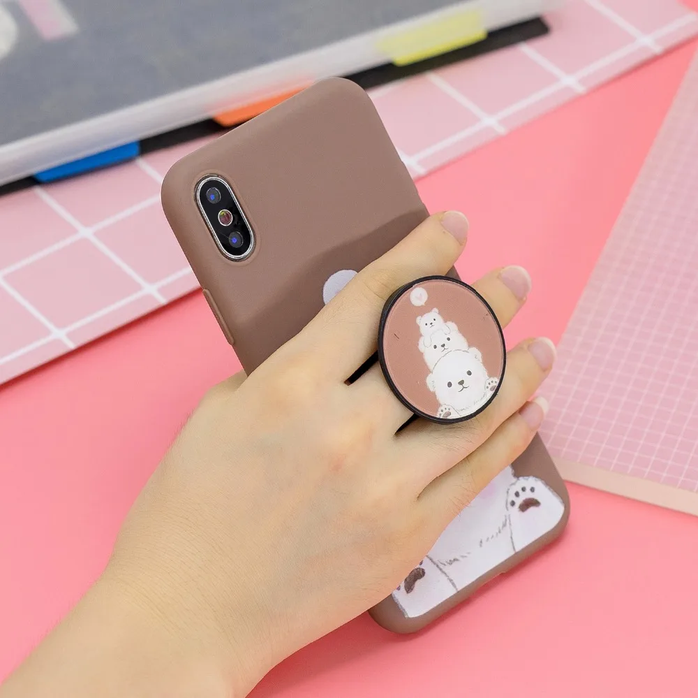 Huawei Y5 Y6 Y7 силиконовый чехол с мультяшным рисунком для huawei Y6 Prime Coque Honor 8S чехол милый Стенд мягкие чехлы для телефонов