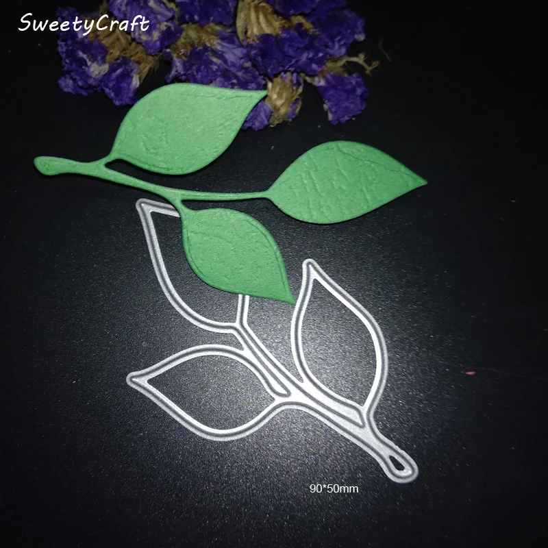 Вырубные штампы 3 шт. листья ветки Сделай Сам Скрапбукинг металлическое ремесло