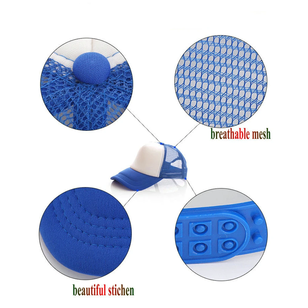 

DIY Baseball hat 100% Polyester Men Women Baseball Cap Blank Mesh Adjustable Hat Adult Children Kids snapback hat