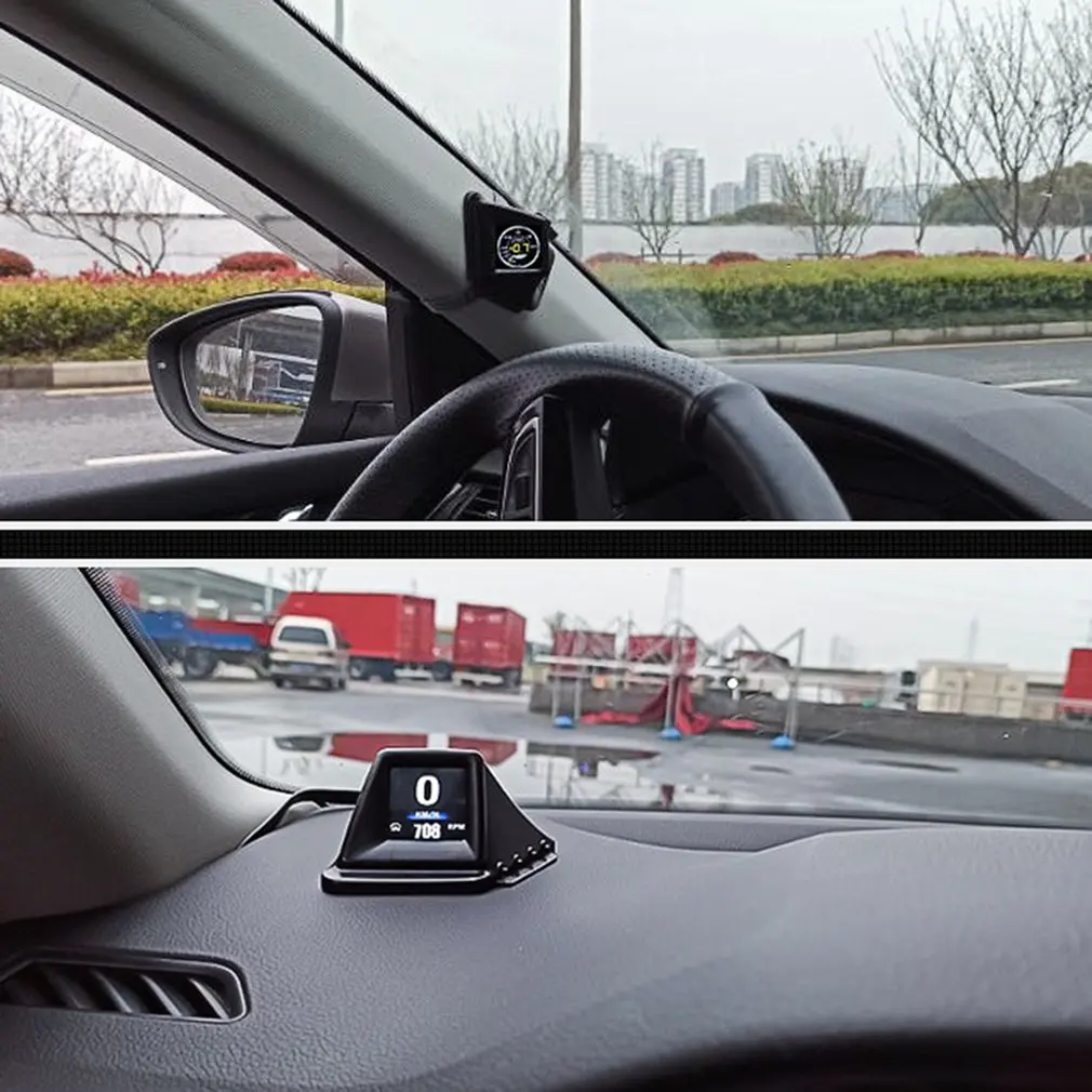 

OBD GPS Dual System Head-up Display Display Car Digital Hud GPS Speedometer 2 Inches LCD Overspeed Alarm Car Speed Projector