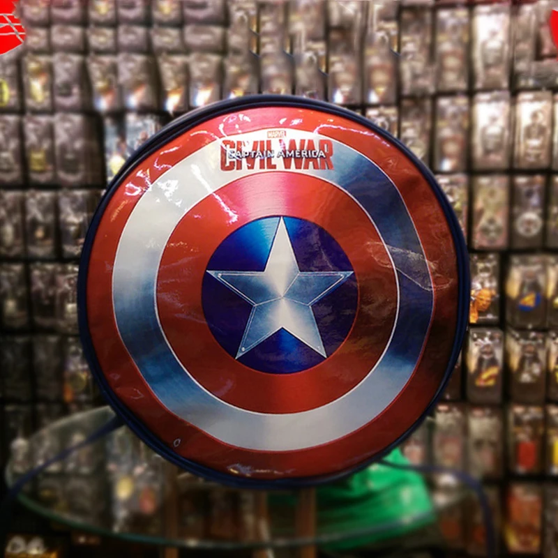 42 см disney marvel Капитан Америка Мстители щит рюкзак сумка для студентов|Плюшевые