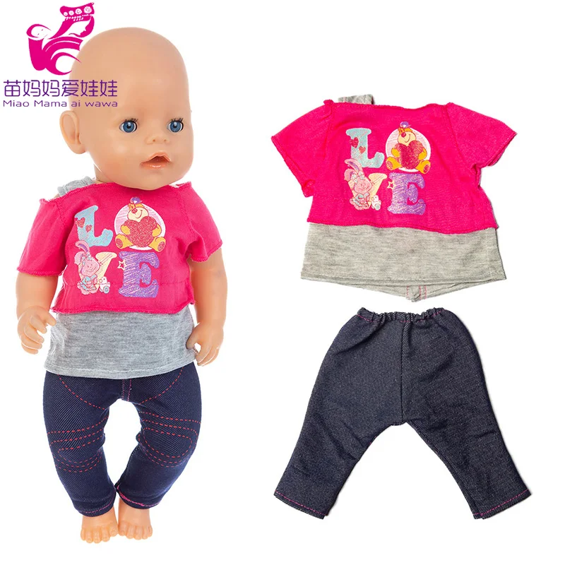 45 см Reborn Baby Doll комплект одежды рубашка в полоску комбинезон шапка 18 дюймов