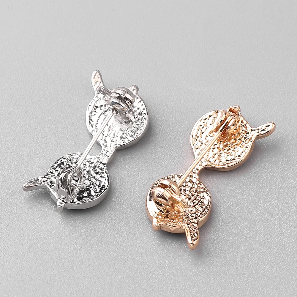 Мода и черной эмалью в виде солнцезащитные очки Pin прохладно летом значки броши