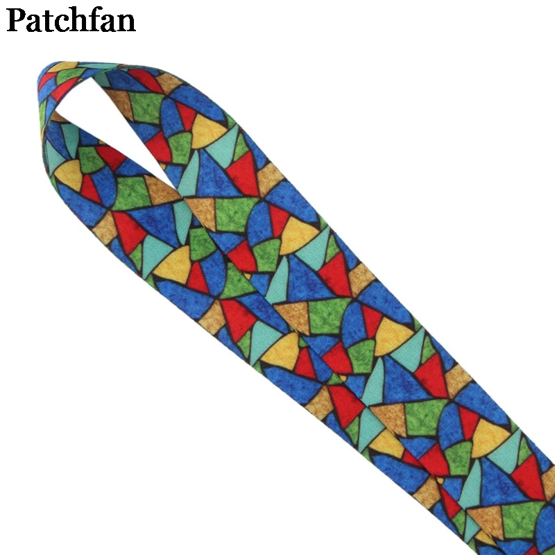 Patchfan с геометрическим узором в винтажном стиле Для ID Pass карты Знак мультфильм