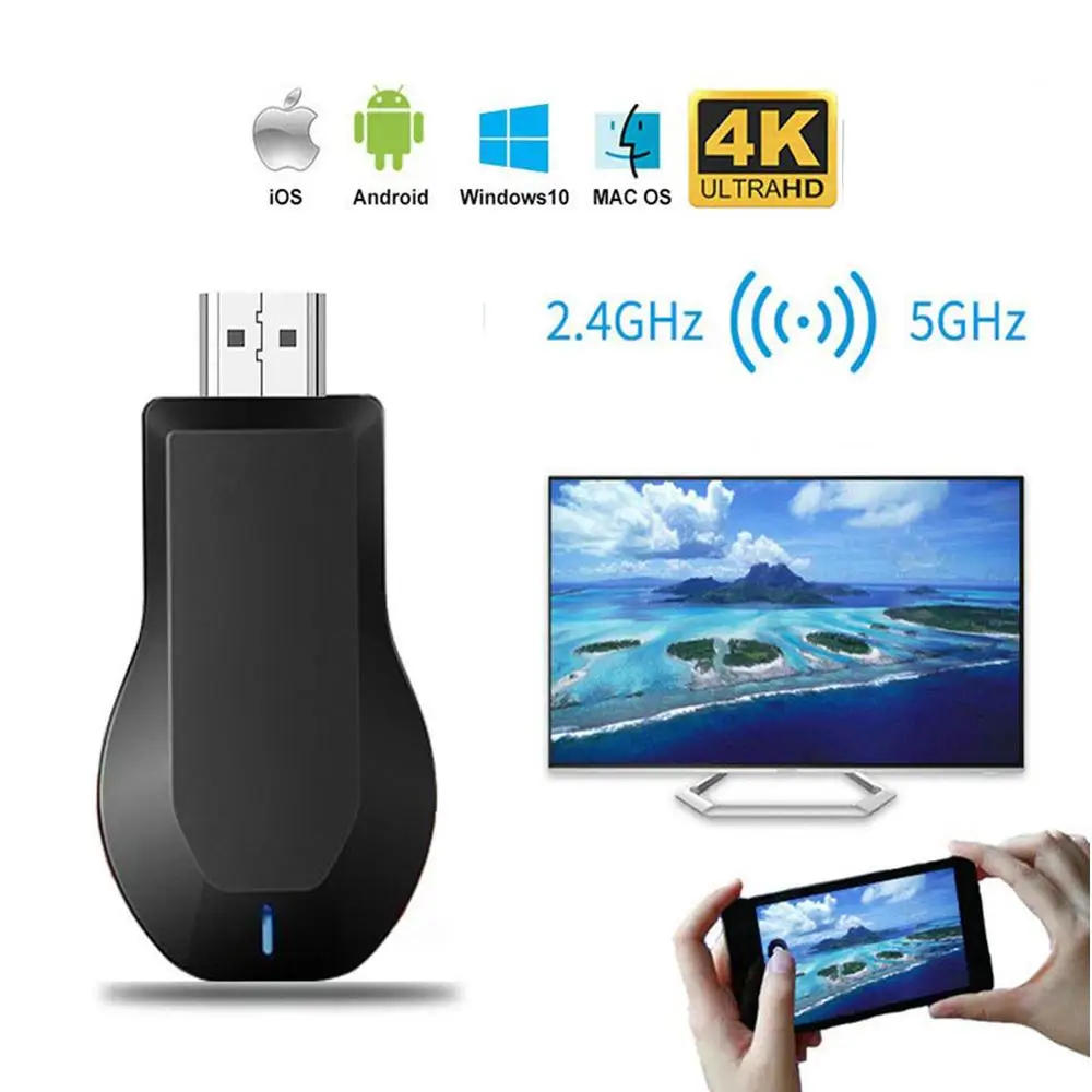 Для AnyCast M4 Plus беспроводной HDMI медиа Видео миракаст адаптер Wi Fi 1080P дисплей Dongle
