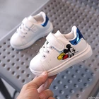 Детская спортивная обувь Disney, повседневные холщовые кроссовки для девочек, детские кроссовки для мальчиков, детская обувь с Микки Маусом
