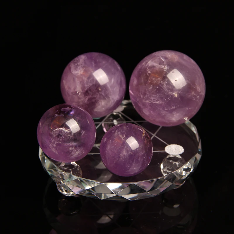 Натуральный Фиолетовый аметист Кристальный шар рейки энергии Кварцевый камень