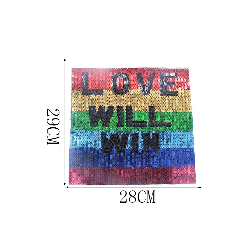 Вышитые блестки GUGUTREE большие блестящие нашивки с надписями для одежды | Дом и сад