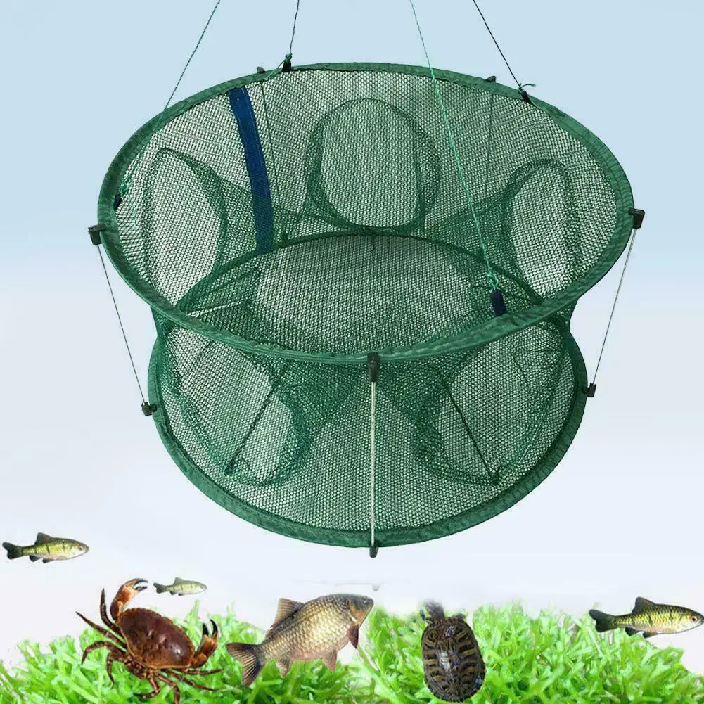 

Fishing Gear Supplies Fishing Cages Fish Nets Shrimp Cages Lobster Nets Automatic Folding Fishing Nets with Poles