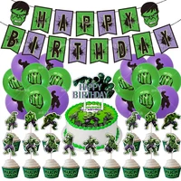 1pc marvel super hero latex balloons set cake toppers birthday banner hulk party kids baby shower supplies anniversaire