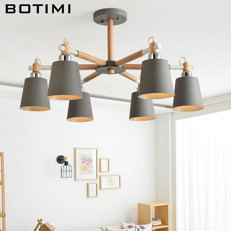 Современный светодиодный светильник BOTIMI для гостиной E27 потолочные светильники