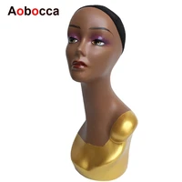 aobocca 20 inch female mannequin head with full makeup for making display wig hat jewelry manikin head female dolls