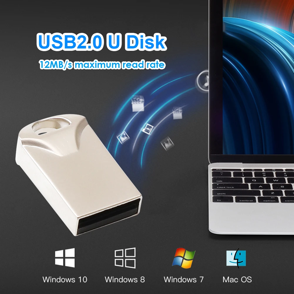 

HS021 Metal USB 2.0 Flash Drive 64GB 32GB 16GB 8GB Disk Memoria Cel Usb Stick Gift USB Pendrive Jump Thumb Drive