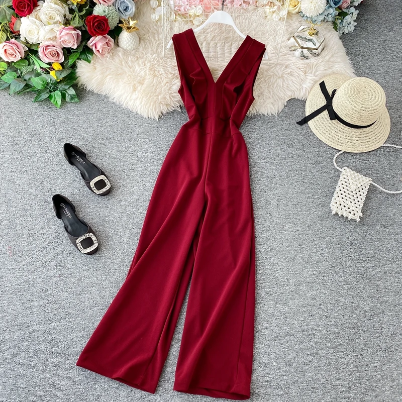 Новинка весна-лето 2020 женские комбинезоны без рукавов Комбинезоны для женщин