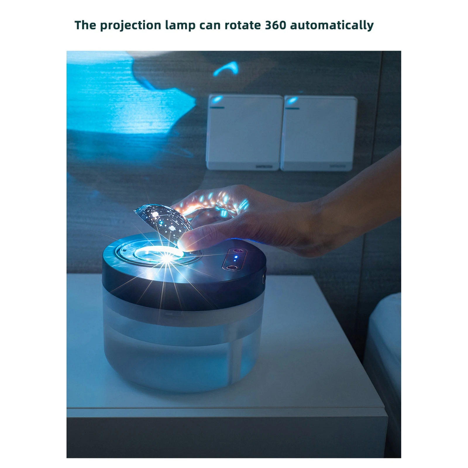 3 In 1projection Lamp Humidifier Night Light 360° Rotate USB Plug Charging Air Purifier Large Capacity Double Spray | Дом и сад