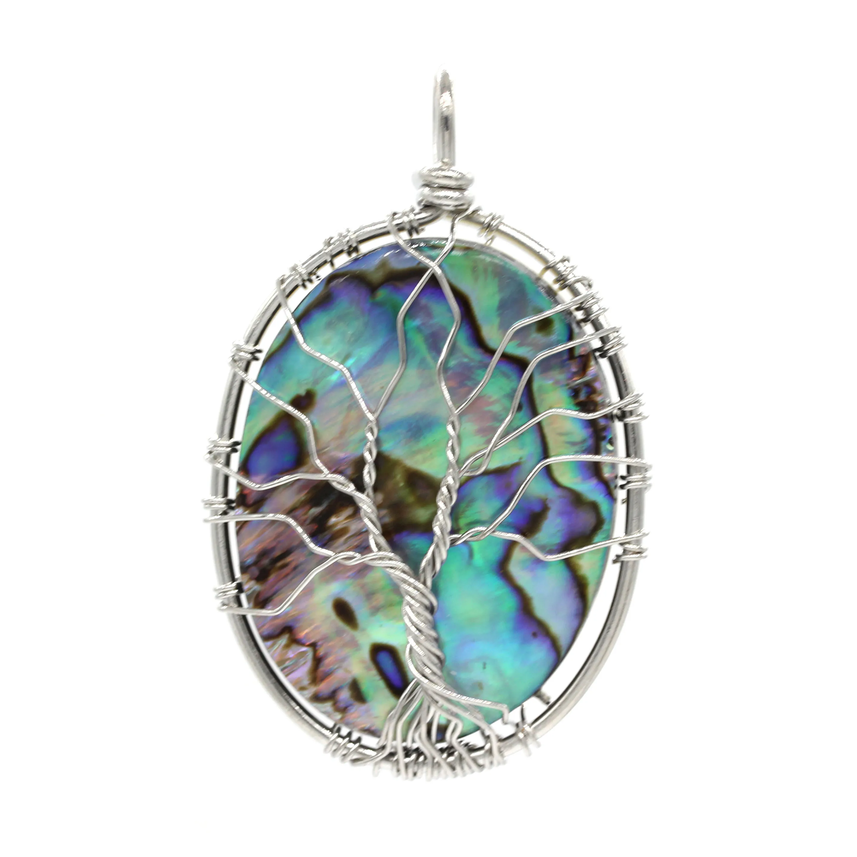 100-уникальный 1 шт модный посеребренный проволочный Кулон овальной формы