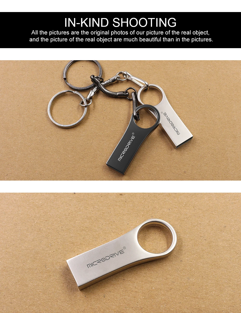 Водонепроницаемый usb флеш-накопитель 4 GB/8 GB/16 GB/32 GB/64 GB металлическая карта pendrive Memory Stick накопители u-диск с кольцом для ключей