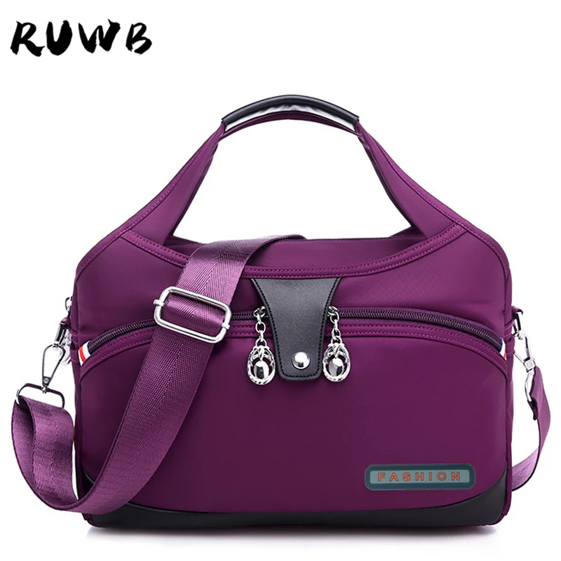 

Роскошные сумки RUWB, женские сумки, дизайнерская Повседневная сумка через плечо из ткани Оксфорд, Женские многослойные вместительные сумки-...