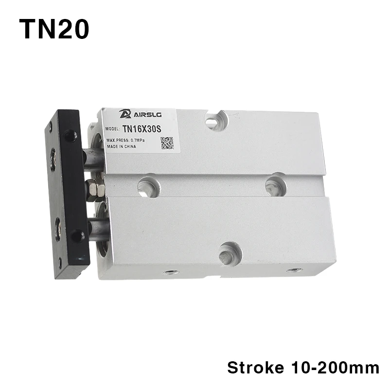

Пневматический цилиндр типа TN20 TN из алюминиевого сплава, 10/20/30/40/50/60/70/75/80/90/100 мм, воздушный цилиндр с двойным валом, цилиндр 200