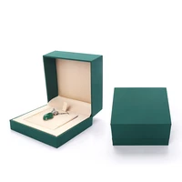new green right angle pendent jewelry packaging storage box female earring ring necklace showcase organizer for engagement gift