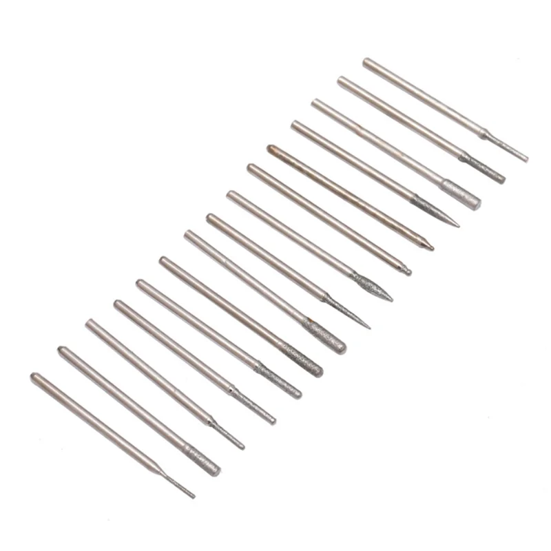 30 шт. 3 мм Мини сверла алмазные боры шлифовальный круг абразивный хвостовик