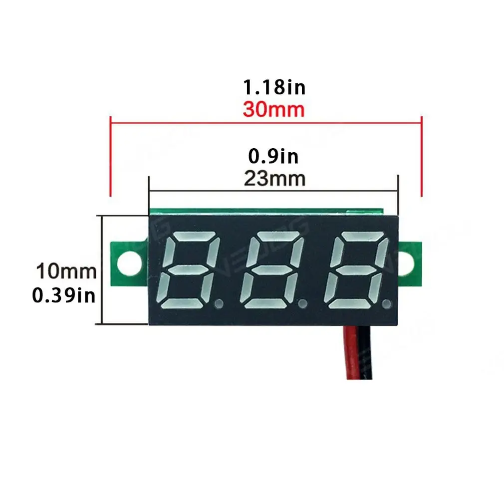 

0.28 inch DC 32V Dual LED Digital Voltmeter Ammeter Voltage AMP Power Two-wire Digital Display DC Voltmeter Adjustable