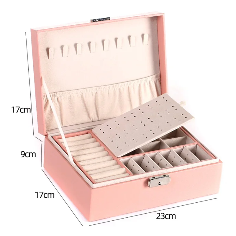 

Portable Travel Jewelry Box, PU Leather Jewelry Storage Box, Multifunctional Earrings, Necklaces, Badges, Jewelry Boxes.