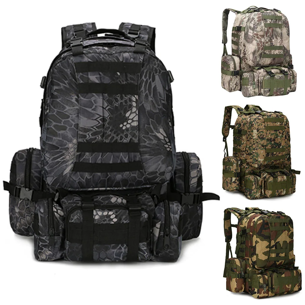 

Camping Sport Men Backpack Trekking Military Oxford Fabric Outdoor Large Capacity Practical Waterproof Multifunction Climbing
