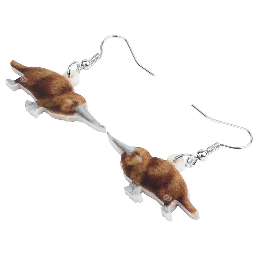 Висячие серьги Bonsny акриловые с австралийским утконосом в виде животных