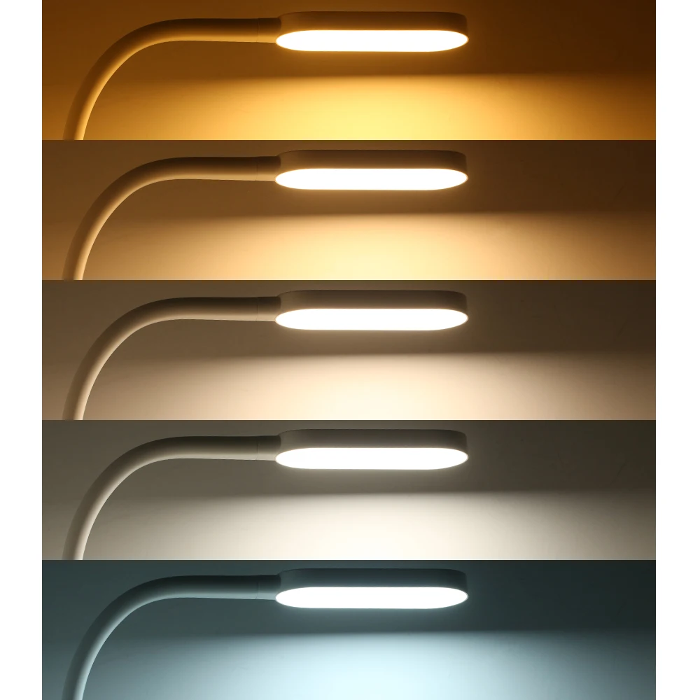 Yeelight 5 Вт 60 Светодиодный настольный светильник Сенсорное сенсорное управление 5 уровней яркость регулируемая диммируемая цветная настольная лампа для Xiaomi