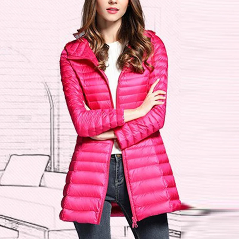 Sfit женское тонкое пуховое пальто легкий пуховик короткое зимнее с капюшоном