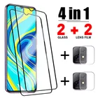 Защитное стекло 4 в 1 для Redmi Note10 Pro 9 Pro 8 Pro 10 9 8 10S, полное покрытие, закаленное стекло для Redmi 9 8 7 9A 8A 7A 9C 9T