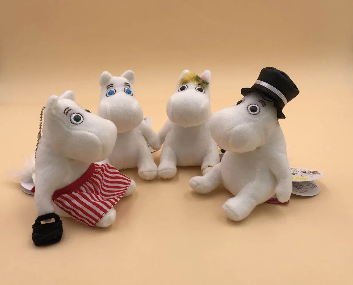 Подлинная авторизация Высокое качество 10 см сидя Moomin песня Nina брелок с мягкой игрушкой милый мультфильм день рождения Рождественский подарок
