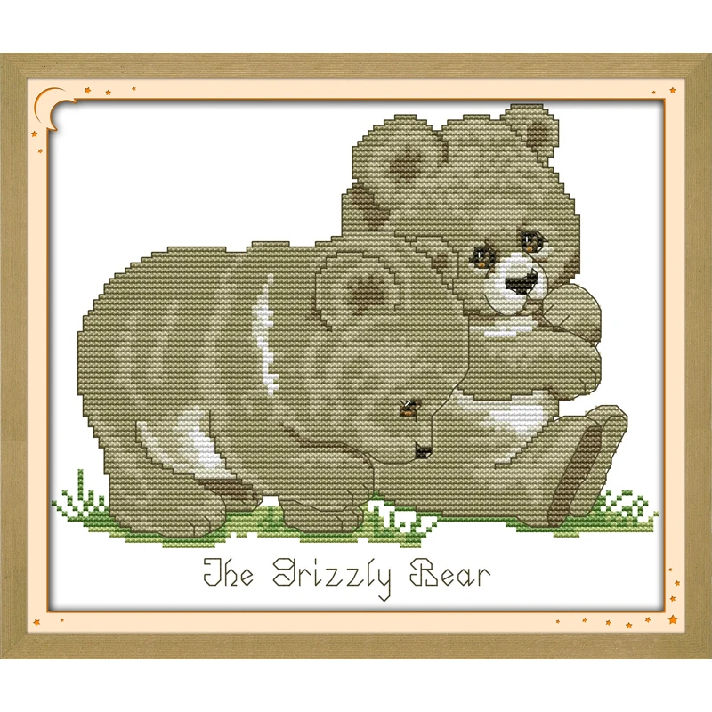 Everlasting Love Two Grizzly Bear китайский набор крестиков экологический хлопок штампованный