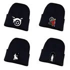 Зимняя теплая шапка Аниме Стальной алхимик вязаная шапка унисекс с принтом хлопковая шапка Подростковая зимняя вязаная шапка