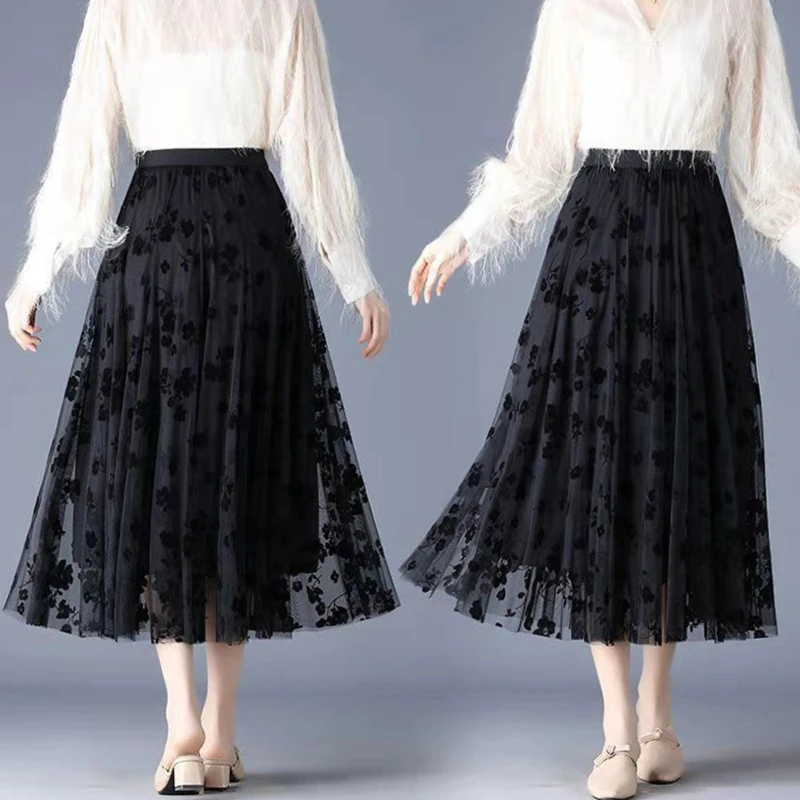 

Techwear Women Skirt Skirts Sets Womem Long Black Skirt Tweed Skirt Chiffon Skirt Black Midi Skirt Steampunk Skirt