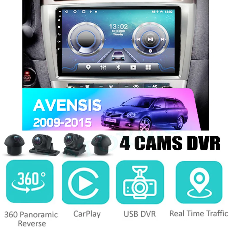 

For TOYOTA Avensis T270 2009~2015 Car GPS Audio Radio Navigation NAVI Player Built-in CarPlay 360 BirdView