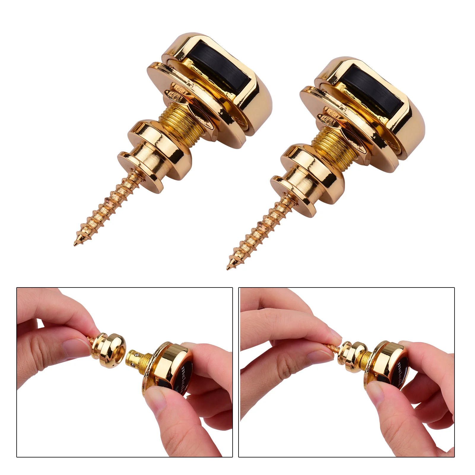 2 stücke gitarre strap locks metall sicherheit quick release strap tasten retainer silber für akustische elektrische gitarren bass free glob